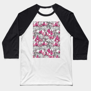 White fuchsia Baseball T-Shirt